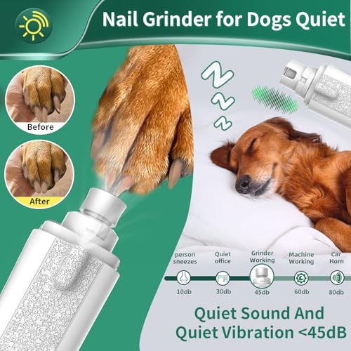 CATPICK 2-in-1 Cat Nail Clippers & Dog Nail Clippers Trimmers for Large Medium Small Dogs Cats Claw Trimmer Quick Sensor and Safety Guard USB Rechargeable with 2 LED Lights Dogs Nail Trimmer - color: White 2th Generation