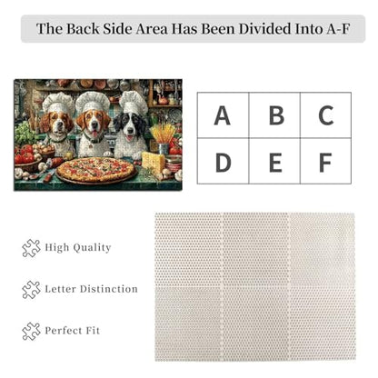1000 Pieces Jigsaw Puzzles for Adults, Dog Chefs Pizza Kitchen Art Puzzle, Stress Relief Concentration Training Brain Teaser Puzzle 29.5x19.7 Inch - color: Wooden Puzzle5, size: 1000 Piece pcs