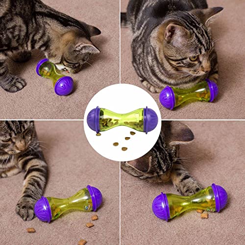 Interactive Puzzle Toy for Indoor Cats - Slow Feeder with Bells Inside - Puzzle Feeder