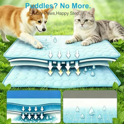 Dog Cooling Mat 28"x40" Q-Max>0.4, Absorbent & Pressure-Activated Self-Cooling, Non-Slip Scratch Resistant, Washable Cooling Mat for Dogs, Cooling Pad for Dog Bed Mats for Car Crate Patio Outdoor - size: 28 x 40 inches