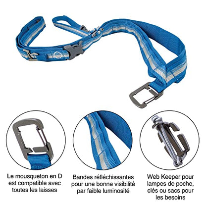 Kurgo Hands-Free Dog Running Belt - Adjustable Adventure Dog Belt - MOLLE-Compatible - Reflective Trim - Lightweight, Comfortable Fit - Hands-Free - style: Cross Body Belt