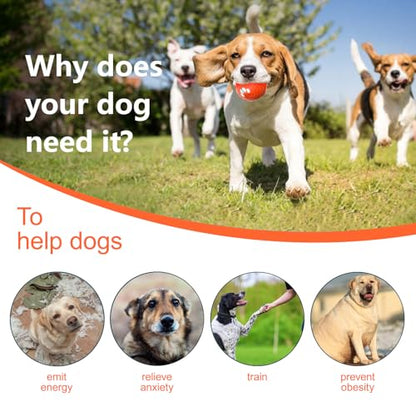 Interactive Dog Ball - Smart Toy for Small and Medium Dogs, Automatic Moving Ball, Rotating & Bouncing, Durable TPU+PC Shell, Toys that Keep Dogs Busy, for Dog (Orange)
