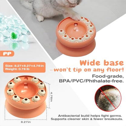 Cat Puzzle Toy for Cats Indoor, Slow Feeder Bowl for Fast Eaters, Interactive Kitten Enrichment Toy - color: pink