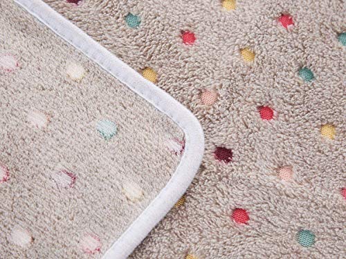 Luciphia 1 Pack 3 Blankets Super Soft Cute Dot Pattern Pet Blanket Flannel Throw for Dog Puppy Cat Small(23x16), Brown - color: Brown2, size: 23x16 inch (Pack of 3)
