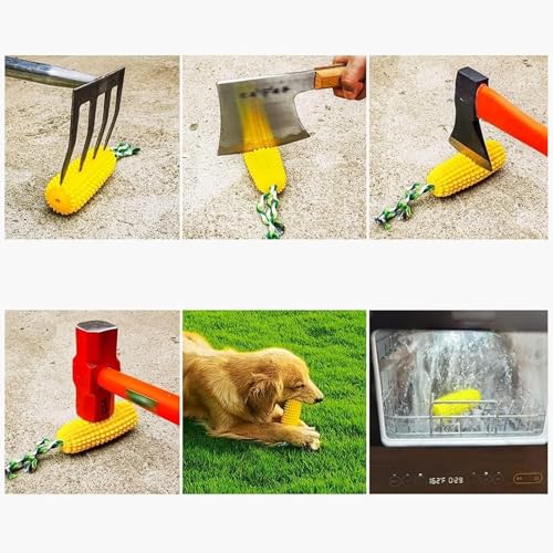 Dog Chew Corn Toy,for Aggressive Chewers Small Medium Large Breed,Interactive Squeaky Dog Tooth Cleaning Tool Water Float Toy,Suitable for Small,Medium and Large Dogs