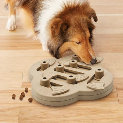 Outward Hound by Nina Ottosson Dog Hide N' Slide Treat Puzzle Enrichment Toy, Level 2 Intermediate, Tan, Composite - color: Dog Hide-N-Slide (Tan)