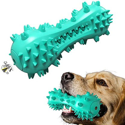 Carllg Puppy Teething Chew Toys, Dog Toys for Aggressive Chewers, Indestructible Tough Durable Toothbrush Toys, Squeaky Interactive Dog Toy for Small Medium Large Breed