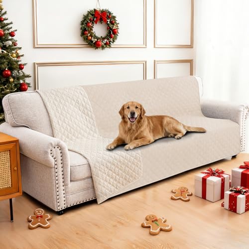 Waterproof Couch Covers for Pets, Waterproof Dog Bed Cover, Anti-Slip Soft Dog Blankets, Couch Cover for Dogs Washable, Pet Blanket for Puppy Large Dogs Cat (68x82 Inch, Beige) - color: Beige, size: 68" x 82" (Pack of 1)
