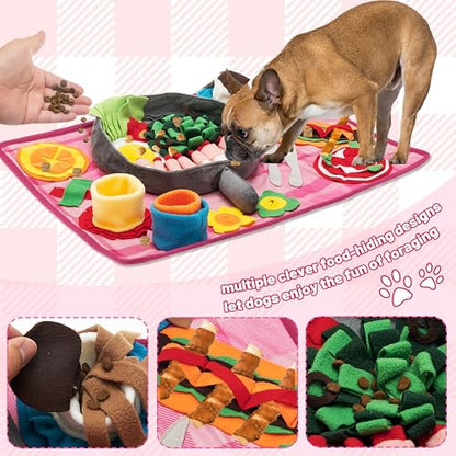 Snuffle Mat for Dogs, Interactive Slow Feeding Mat Toy for Small & Medium Dog, Puppy, Cat, Rabbit, Washable Encourages Foraging Exploration Pet Sniffing Mat Indoor