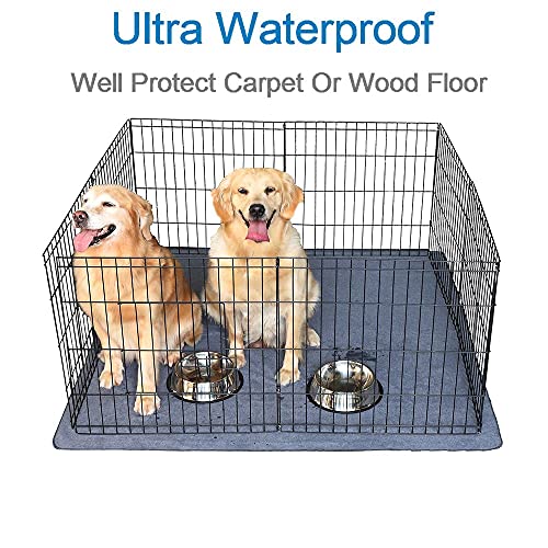 Peepeego 2PCS Non-Slip Pee Pads for Dogs 54" x 54", Washable Dog Pads with Fast Absorbent, Reusable, Waterproof Rug for Training, Whelping, Housebreaking, Incontinence for Dog Playpen - size: 54x54 Inch（Pack of 2)