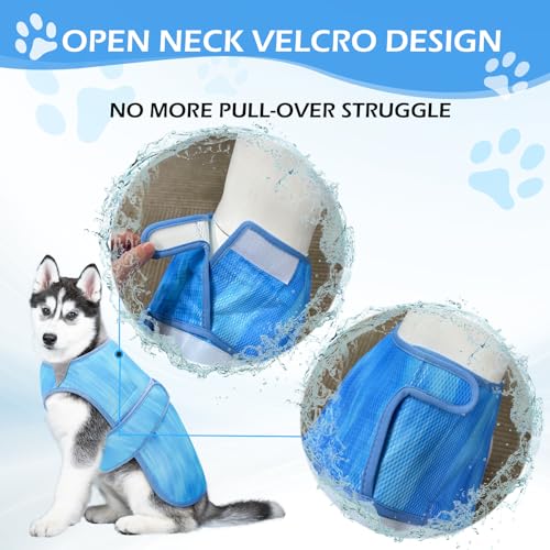 Summer Dog Cooling Vest - Lightweight Dog Cooling Jacket, Breathable Shirt for Walking, Outdoor Hunting Training and Camping (M) - size: M (Back Length 13-15.7 in)