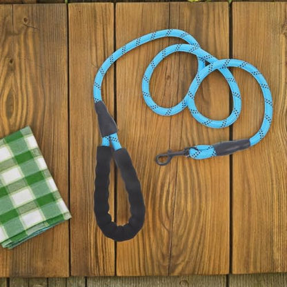 Toyvian Reflective Dog Leash Rope with Padded Handle, Heavy Duty Nylon 1.2cm X 150cm, Outdoor Walking Traction Leash for Small to Large Dogs