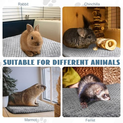 Drydiet 4 Pcs Self Heating Cat Pad Self Warming Cat Bed Dog Heating Pad Washable Thermal Pet Mat for Indoor Outdoor Pet 16 x 20 Inch Removable Non Slip(Gray) - color: Gray