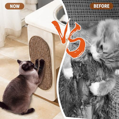 Modern Cat Tree for Indoor Cats with Sisal Rope Scratching Posts, Hand-Woven Cat Condo & Top Perch, Space Capsule Cats Nest, Cute Cat Tree with Interactive Cat Toy - color: SCT001 new