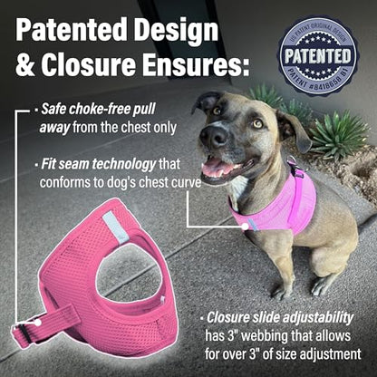 Doggie Design Dog Harness - No Choke Dog Harness, Dog Vest, Mesh Polyester, Pet Harness, Simple Step in and Go Design, Harness for Dog - Candy Pink, XL - color: Candy Pink, size: X-Large