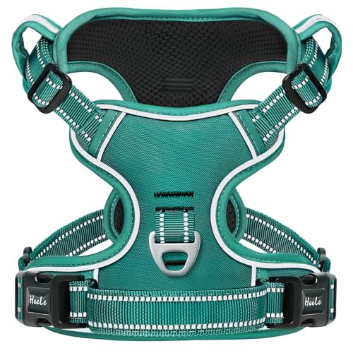 HEELE Dog Harness for Small Dogs No Pull Dog Vest Harness for Small Dog with Soft Padded Handle Reflective for Outdoor Training, Grass Green, S - color: Grass Green, size: S