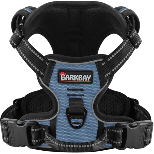 BARKBAY Dog Harness No Pull for Small Dogs - Adjustable, Reflective, Comfortable, No Choke, Heavy-Duty - Perfect for Outdoor Training, Walking, and Hiking - Strong & Durable - XS & Navy - color: Navy, size: X-Small