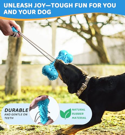 Dog Chew Toy for Aggressive Chewers, Durable Dental Cleaning Treat Toy, Food Dispensing Interactive Toy for Small, Medium & Large Dogs, Teeth Cleaning, Keep Busy, Tough Natural Rubber (Green) - color: Green