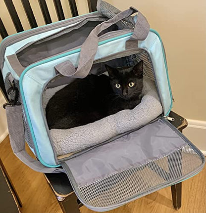 Cat Mat Bed 10" x 15" Pet Bed with Pillow Around for Puppy Kitten Curled Sleeping Beds for Carrier/Crate Small Dog Cushion, Anti Skid Bottom, Small - size: Small(Rectangular)