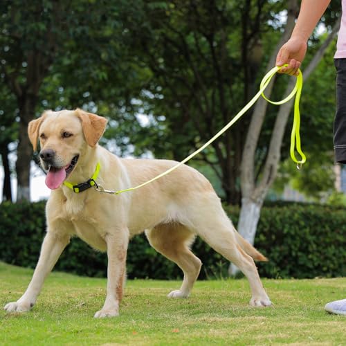 Waterproof Dog Collar, Easy to Clean Rubber Dog Collars with Quick Release Buckle Fits Small Medium or Large Dogs (Yellow, S < 9.5-14.1 inch) - color: Yellow, size: S (9.5-14.1 inch)