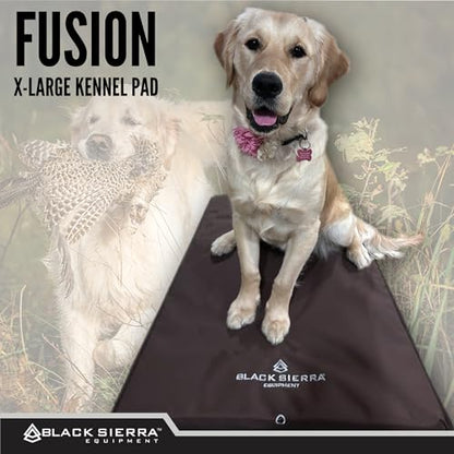 Black Sierra Extra Large Dog Kennel Pad, 1 Inch Thick Padding Measures 32" x 22", Water Resistant Crate Cushion for Hunting or Travel, Durable and Slip Resistant Pet Bedding Mat - size: Extra Large