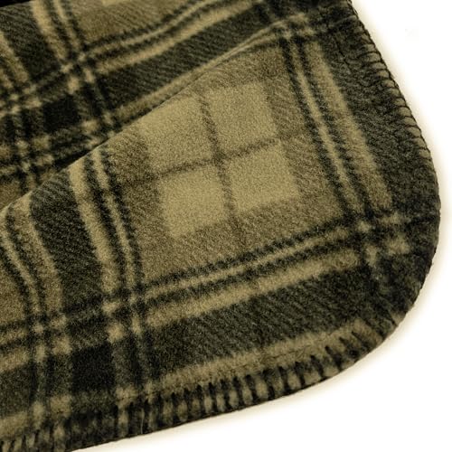 Preston II – THE Polar Fleece Throw, Super-Soft Recycled Polar Fleece Dog Blanket Couch Coat Sofa and Car Protecter for Small, Medium, Large Dogs - 40”x 50”, Olive Chesterfield Plaid, One Size - color: Olive Chesterfield Plaid
