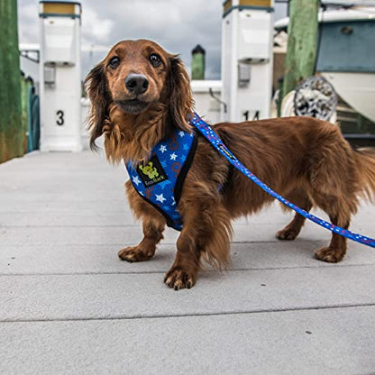 EcoBark Dog Harness - Eco-Friendly Max Comfort Harnesses - Luxurious Soft Mesh Halter - Over the Head Harness Vest- No Pull and No Choke for Puppy, Toy Breeds & Small Dogs (Medium, Nautical) - color: Blue Nautical