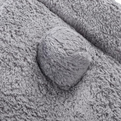 Pssopp Kitten House Bed, Fully Removable and Washable 4 Seasons Universal Secure and Cozy Enclosured Environment Detachable Soft Cat Tent Bed for Indoor Use (Gray)