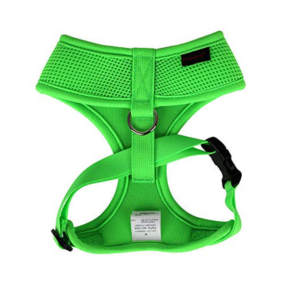 Puppia Neon Dog Harness Over-The-Head No Choke No Pull Walking Training for Small and Medium Dog, Green, Medium - color: GREEN, size: Medium