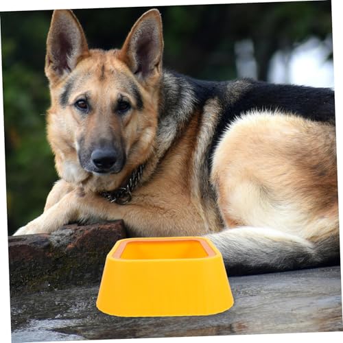 YARNOW Spill Pet Water Bowl Sturdy Floating Design Cat and Dog Feeder Plastic for Cats Small Dogs - color: Yellow