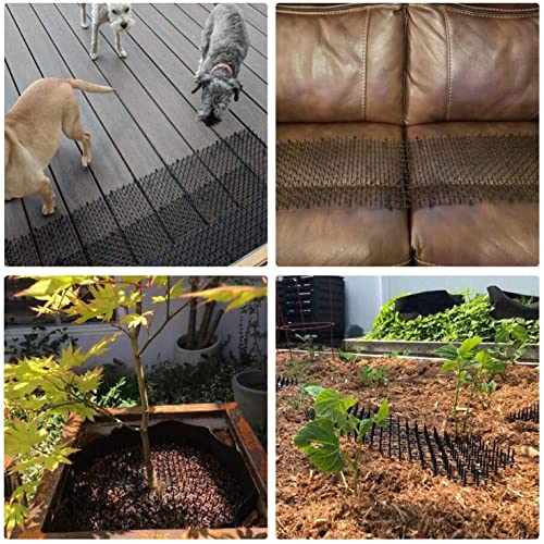 10 Pack 16 x 8 Inch Cat Scat Mat with Spikes, Scat Mat for Cats Cat Deterrent Mat Digging Stopper Repellent Spike Mat - size: 10 Pack