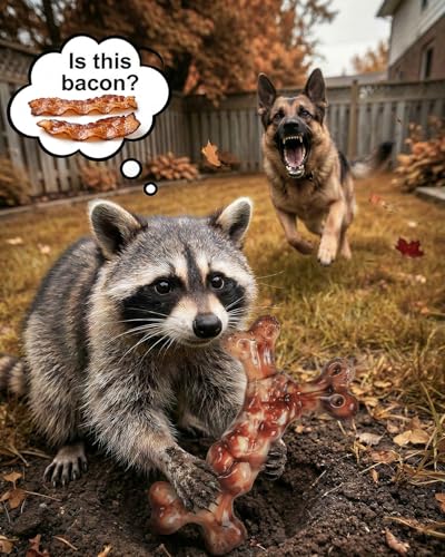 Tough Dog Toys for Aggressive Chewers: 3 Pack Dog Chew Toys, Indestructible Dog Toys for Large Dogs, Durable Heavy Duty Hard Big Toy for Super Chewer 25-90lbs, Bacon Flavor, Keep Them Busy