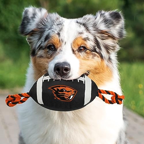 Pets First NCAA Nylon Football Dog Toy - color: Oregon State Beavers