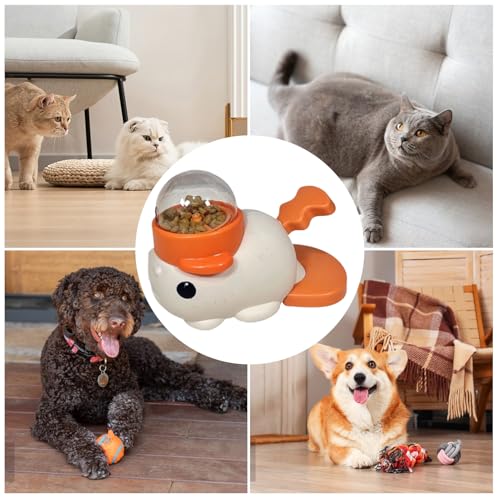 Dog Treat Dispenser | Dog Treat Toys Food Dispenser,Pet Supplies Food Puzzle Interactive Games,Slow Feeder for Puppy Cat Boredom Chewing Training,Keep Them Busy - color: White