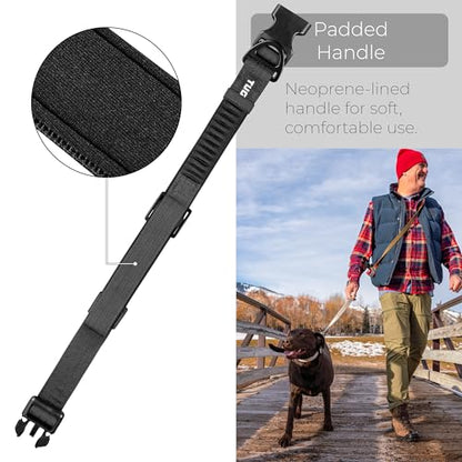 TUG Grab Collar | Integrated Traffic Leash Magnetically Attached for Quick Control (XL/Black) - color: Black, size: XL