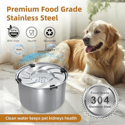 5.6L/1.5 Gallon Dog Water Bowl No Spill Stainless Steel No Spill Water Bowl for Dogs Large Capacity, Slow Water Feeder, No Splash Dog Water Bowls