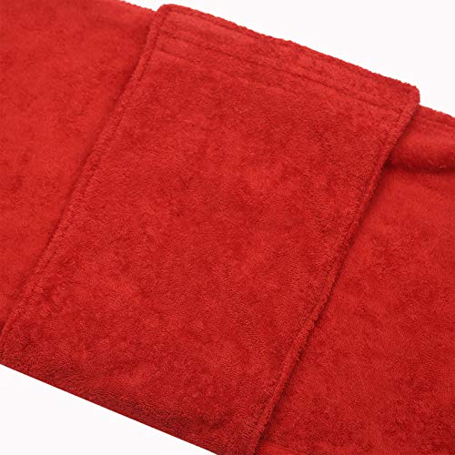 Geyecete Dog Drying Coat - Dog Bathrobe Towel - Microfibre Fast Drying Super Absorbent Pet Cat Bath Robe Towel - Red-S - color: Red, size: Small