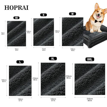 Waterproof Pet Blanket for Medium Large Dogs Washable Fluffy Thick Jacquard Shag Fleece Warm Sherpa Pet Blanket Cats Puppy Couch Protection (Gray XXL85*85inches) - color: Gray, size: 85*85