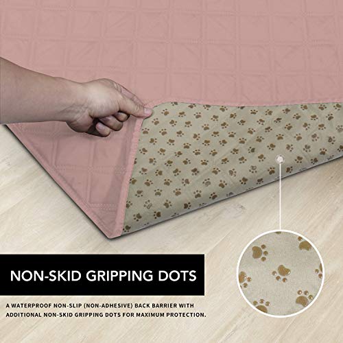 Easy-Going 100% Waterproof Dog Bed Cover, Non-Slip Pet Blanket for Furniture, Washable Couch Cover, Repleasement Sofa Cover (52X82 in,Pink) - color: Pink, size: 52x82 in