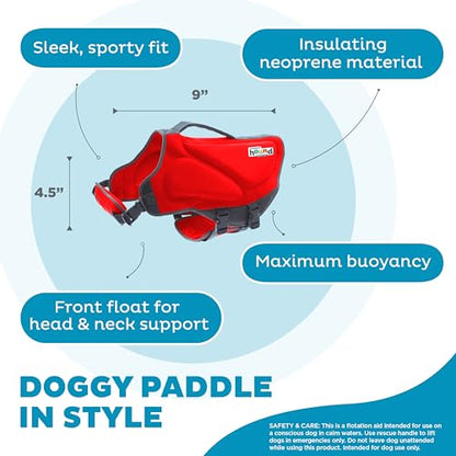 Outward Hound Dawson Swim Red Dog Life Jacket, XS - color: Red, size: X-Small (Chest Girth: 11"-15")