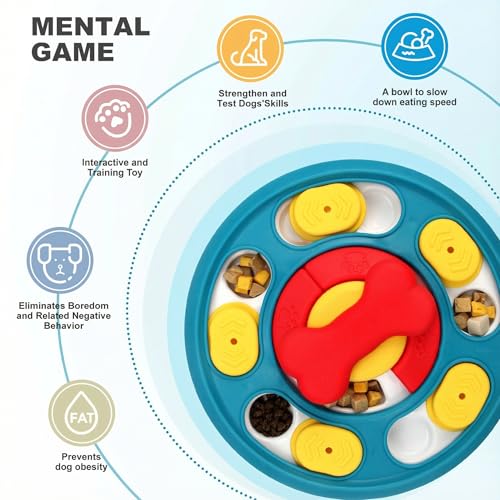 Paw-FECT Piece Interactive Dog Treat Puzzle Toy, Dog Food Slow Feeder for Mental Stimulation, IQ Training, Prevents Overeating & Fast Eating, Helps Fight Obesity, Great for All Pet Sizes/Breeds
