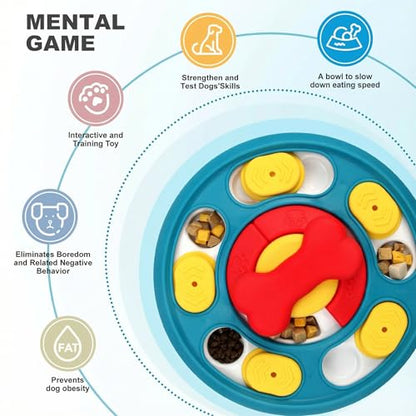 Paw-FECT Piece Interactive Dog Treat Puzzle Toy, Dog Food Slow Feeder for Mental Stimulation, IQ Training, Prevents Overeating & Fast Eating, Helps Fight Obesity, Great for All Pet Sizes/Breeds