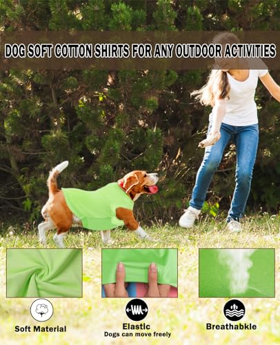 Dog Lightweight Shirts,Cool Dog Summer T-Shirts,Soft Pet Shirt Sleeveless Blank Clothes,Chihuahua Costumes for Puppy Kitty Cats Dogs,2 Pack,XS Blue Green - color: Blank Blue Green, size: X-Small