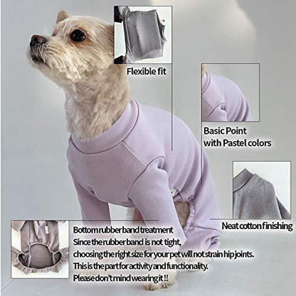 Basic Dog Pajamas Pastel Durable and Elastic Dog Onesie Apparel Outfits Doggie Jammies (3X-Large, Purple) - color: Purple, size: 3X-Large