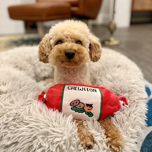 CHEWFFON Interactive Snuffle Sausage Dog Toy, Crinkle Puzzle Enrichment Toy with Treat Pockets, Nose Work Toy for Boredom, All Dog Sizes - style: Sausage
