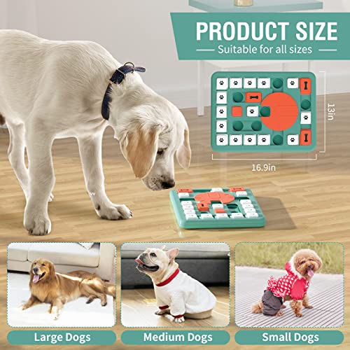 FOXMM Dog Puzzle Toys,Interactive Treat Puzzle Dog Toy for IQ Training & Mental Stimulating,Treat Puzzle Dispensing with Squeaky Design for Large Medium Smart Dogs - style: L-Level 4