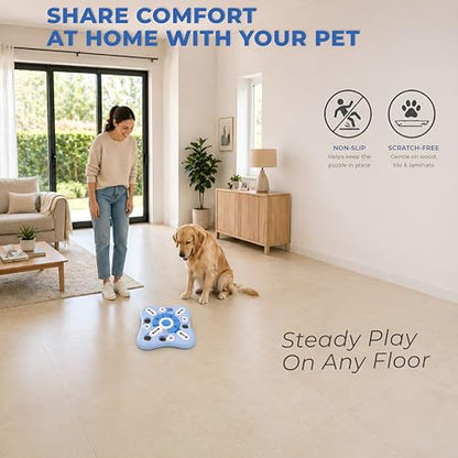 Dog Puzzle Toy Slow Feeder Bowl, Interactive Pet Feeder Toy, Treat Dispensing Puzzle Game for IQ Training, Treat Hiding, Foraging Play, Enrichment Toy for Small Medium Large Dogs & Cats