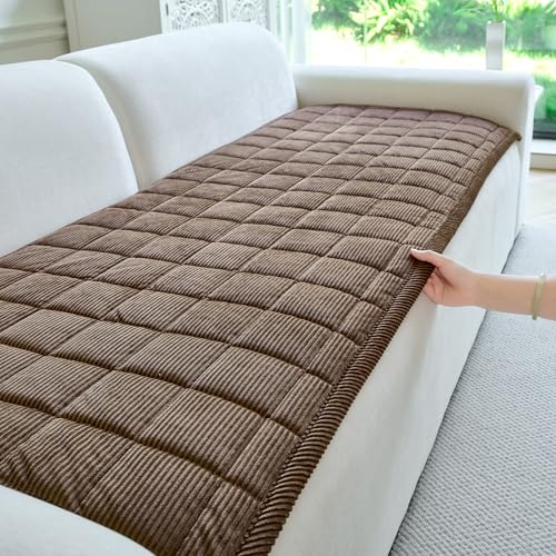 Couch Covers for Dogs Washable, 27.6"x82.7" Non Slip Couch Covers for Loveseat Sofa Pet Friendly, Soft Fuzzy Sofa Covers for Pet, Dog Couch Cover Furniture Protector(1PC,Dark Brown) - color: Dark Brown, size: 27.6"x82.7"