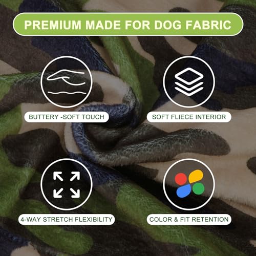 BEAUTYZOO Dog Hoodie for Small Medium Dogs Puppy, Soft Fleece Dog Sweater Cold Weather Coats with Pocket, Pet Outfits Hooded Sweatshirt Chihuahua Cat Jacket Clothing Warm Camo French Bulldog Clothes - color: Army Green, size: Small/Medium