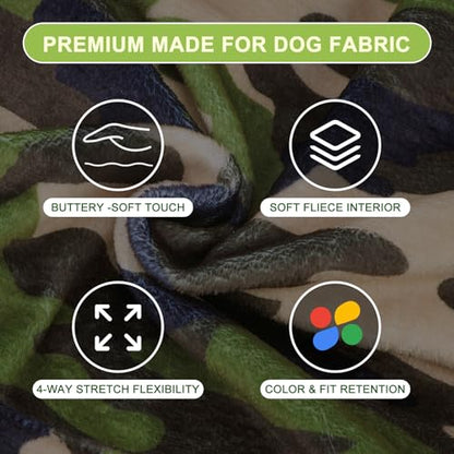 BEAUTYZOO Dog Hoodie for Small Medium Dogs Puppy, Soft Fleece Dog Sweater Cold Weather Coats with Pocket, Pet Outfits Hooded Sweatshirt Chihuahua Cat Jacket Clothing Warm Camo French Bulldog Clothes - color: Army Green, size: Small/Medium